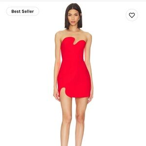 Red Strapless Mini Dress